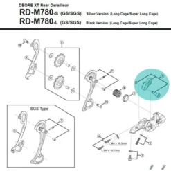 Axe De Dérailleur Shimano [sans Vis De Patte De Dérailleur] - Y5XP98020