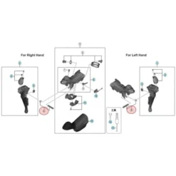 Axe Et Circlip Pour Manette De Dérailleur Et De Frein Shimano Dura Ace ST-9001