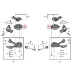 Capot De Manette De Dérailleur Shimano Tiagra SL-4700 - Droit