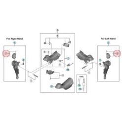 Capot Frontal Manette Shimano Tiagra ST-4700 - Droit