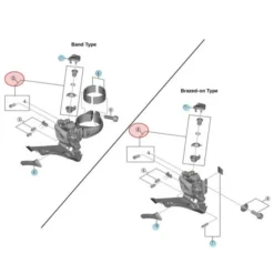 Kit De Visserie De Fixation De Câble De Dérailleur Avant Shimano Ultegra FD-R8000 -Promos Cyclibre Magasin kit de visserie de fixation de cable de derailleur avant shimano ultegra fd r8000 1