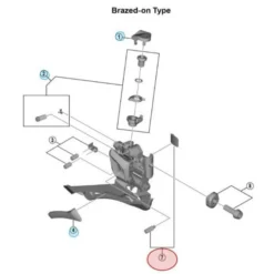 Plaquette D'Appui Et Vis Pour Dérailleur Avant Shimano Ultegra FD-6800 - A Brazer -Promos Cyclibre Magasin plaquette d appui et vis pour derailleur avant shimano ultegra fd 6800 a brazer 1